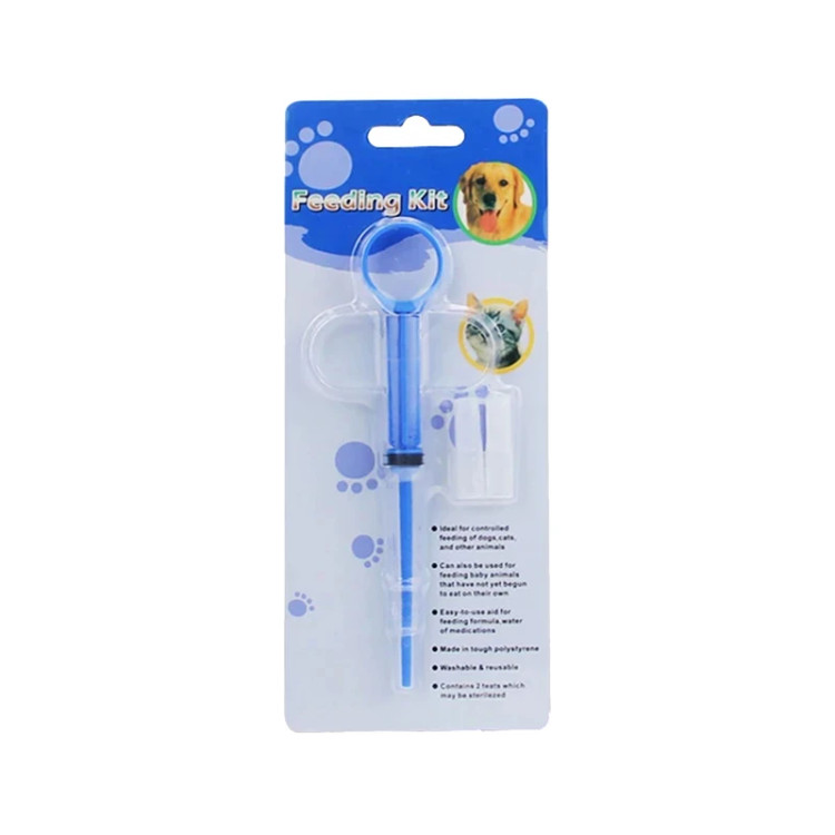 قرص و شربت خوران سگ و گربه مدل Feeding Kit با سری سیلیکونی یدک، مناسب خوراندن دارو و شربت به حیوانات خانگی
