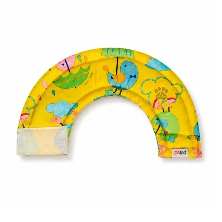 گردنبند الیزابت پارچهای سگ و گربه و خرگوش سایز متوسط و بزرگ رنگ زرد