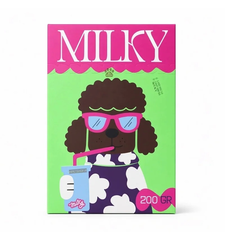شیر خشک توله سگ Milky – ۲۰۰ گرمی – جایگزین شیر مادر و تقویت‌کننده رشد