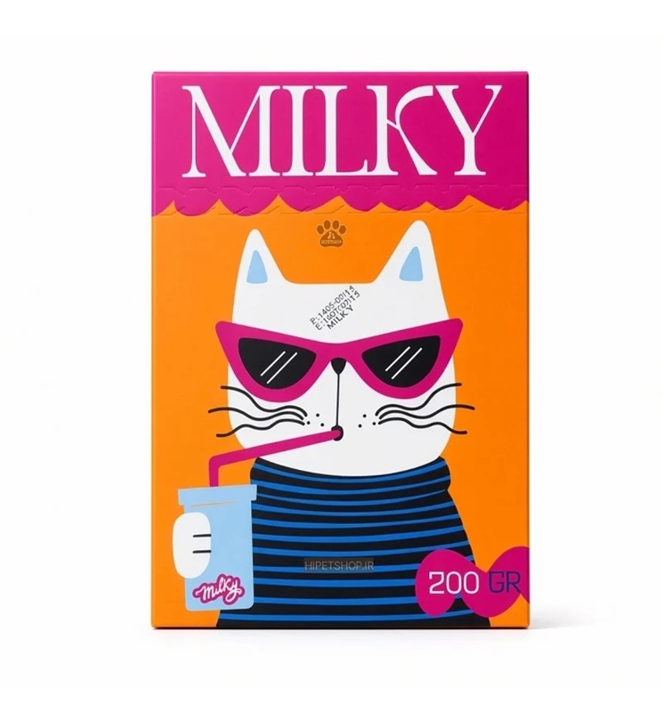 شیر خشک بچه‌گربه Milky Kitten – ۲۰۰ گرمی – جایگزین شیر مادر و تقویت‌کننده رشد
